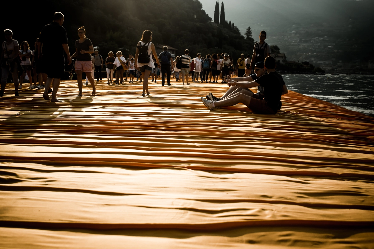 Nikon D5500 + Tamron SP 24-70mm F2.8 Di VC USD sample photo. The floating piers by christo photography