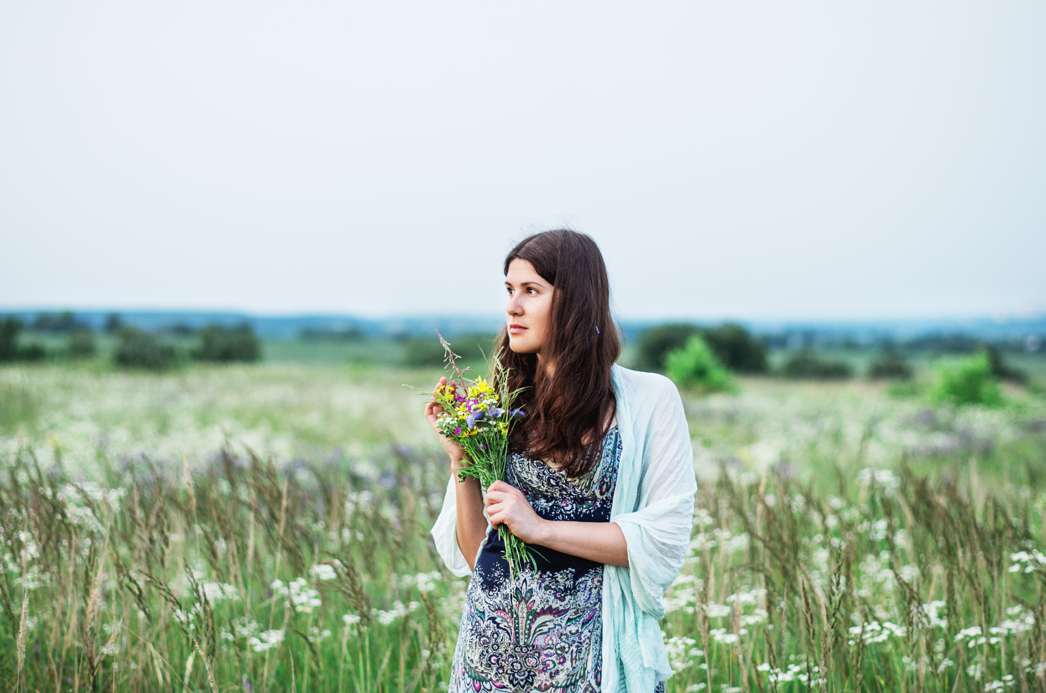 Pentax K-30 sample photo. The girl and flowers photography