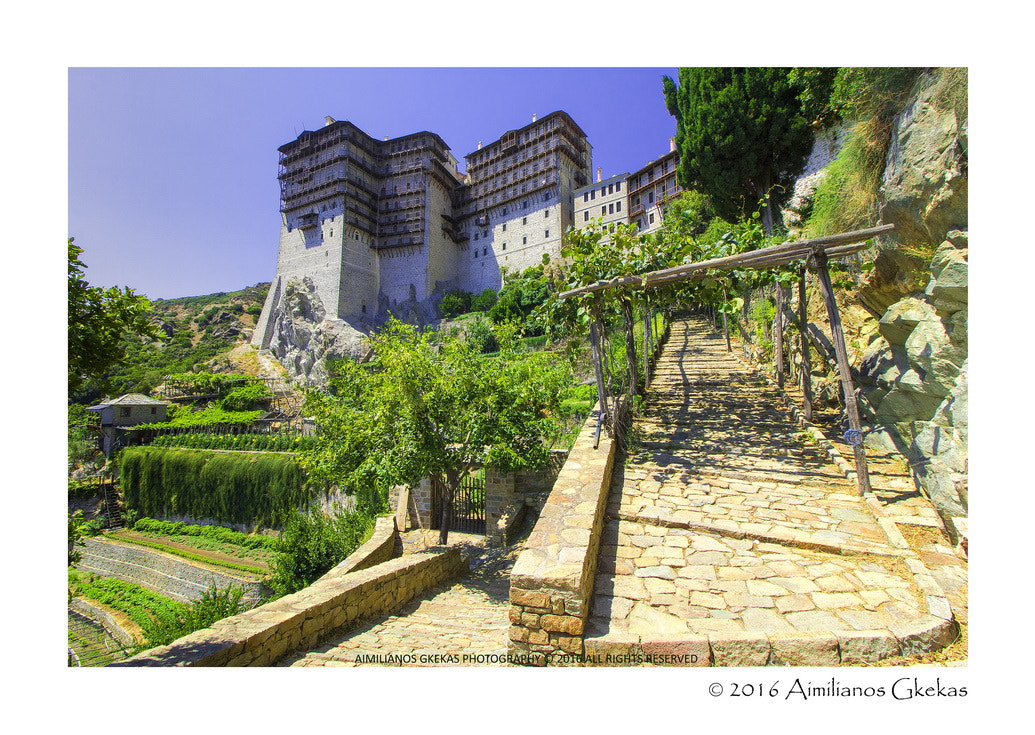 Canon EOS 760D (EOS Rebel T6s / EOS 8000D) + Canon EF-S 10-18mm F4.5–5.6 IS STM sample photo. Monastery of simonopetra, mount athos photography