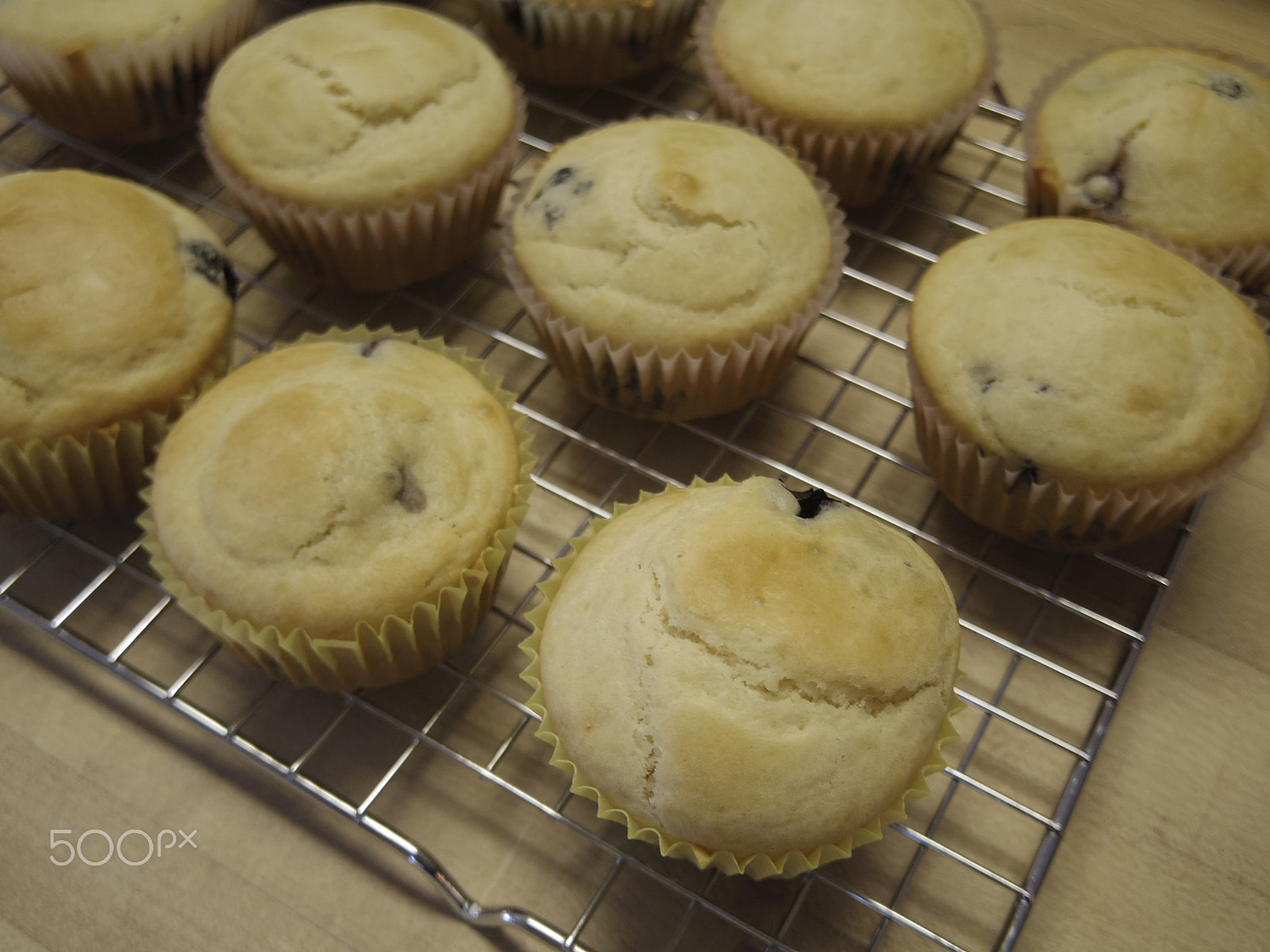 Pentax Q-S1 + Pentax 01 Standard Prime sample photo. Blueberry muffins photography