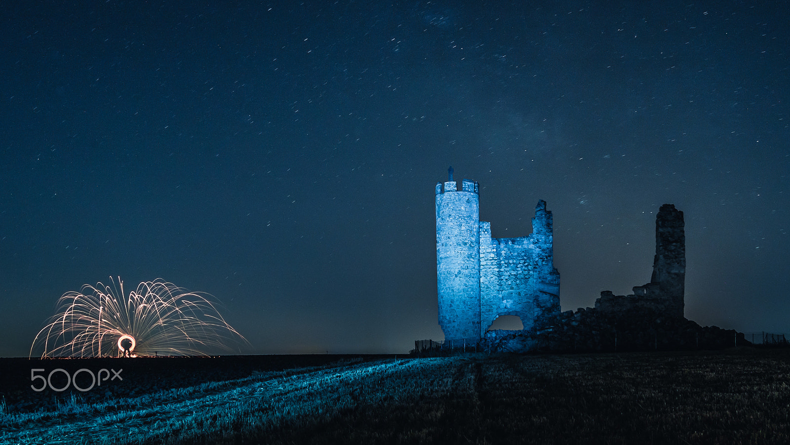 Panasonic Lumix DMC-GH3 sample photo. Castle caudilla night with fireworks photography
