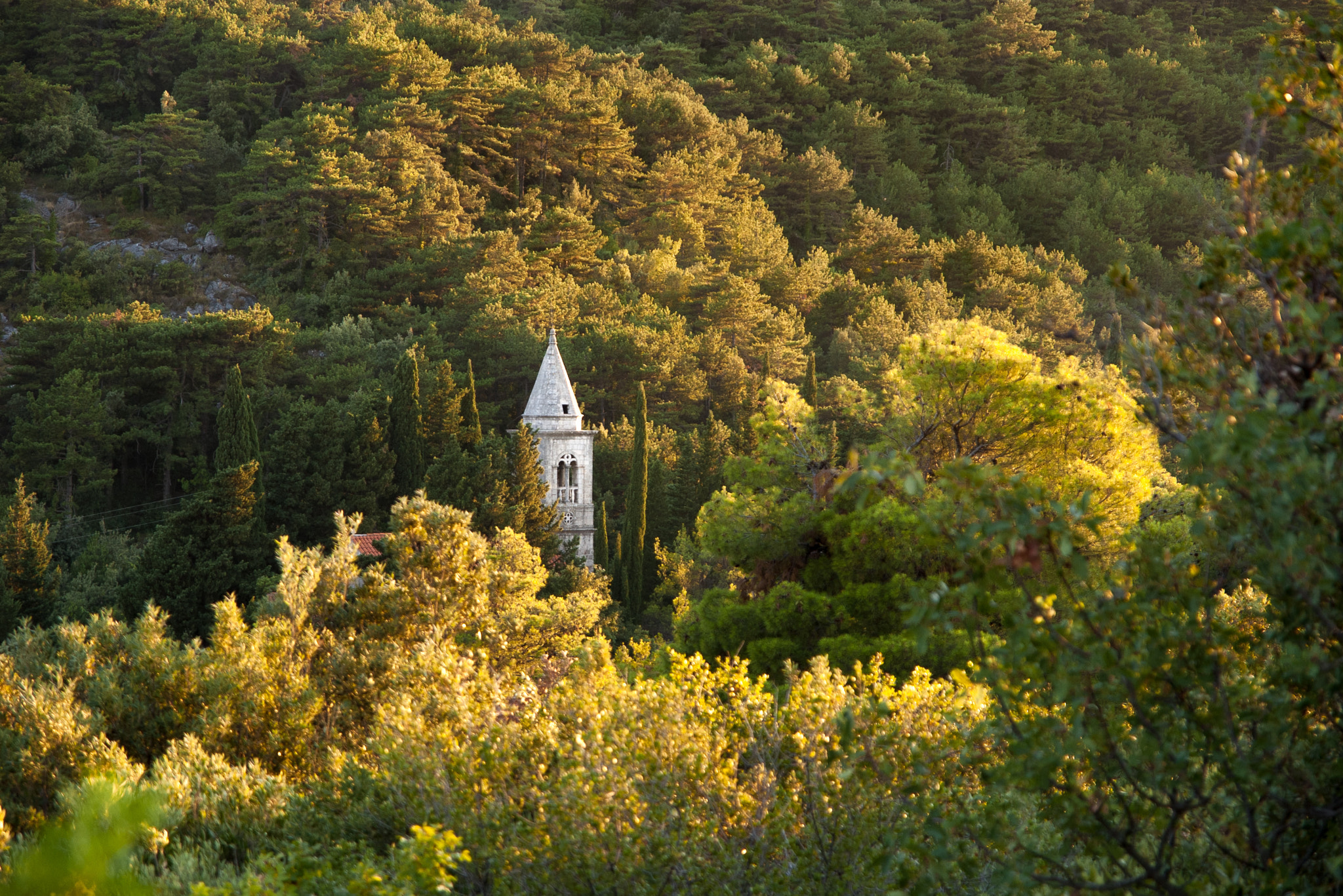 Pentax K100D sample photo. Old church on peljesac peninsula photography