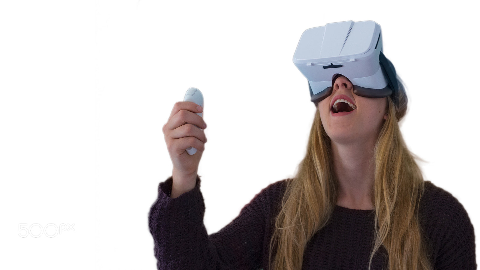 Panasonic Lumix DMC-GH4 + Panasonic Leica DG Summilux 25mm F1.4 II ASPH sample photo. Woman using vr headset photography