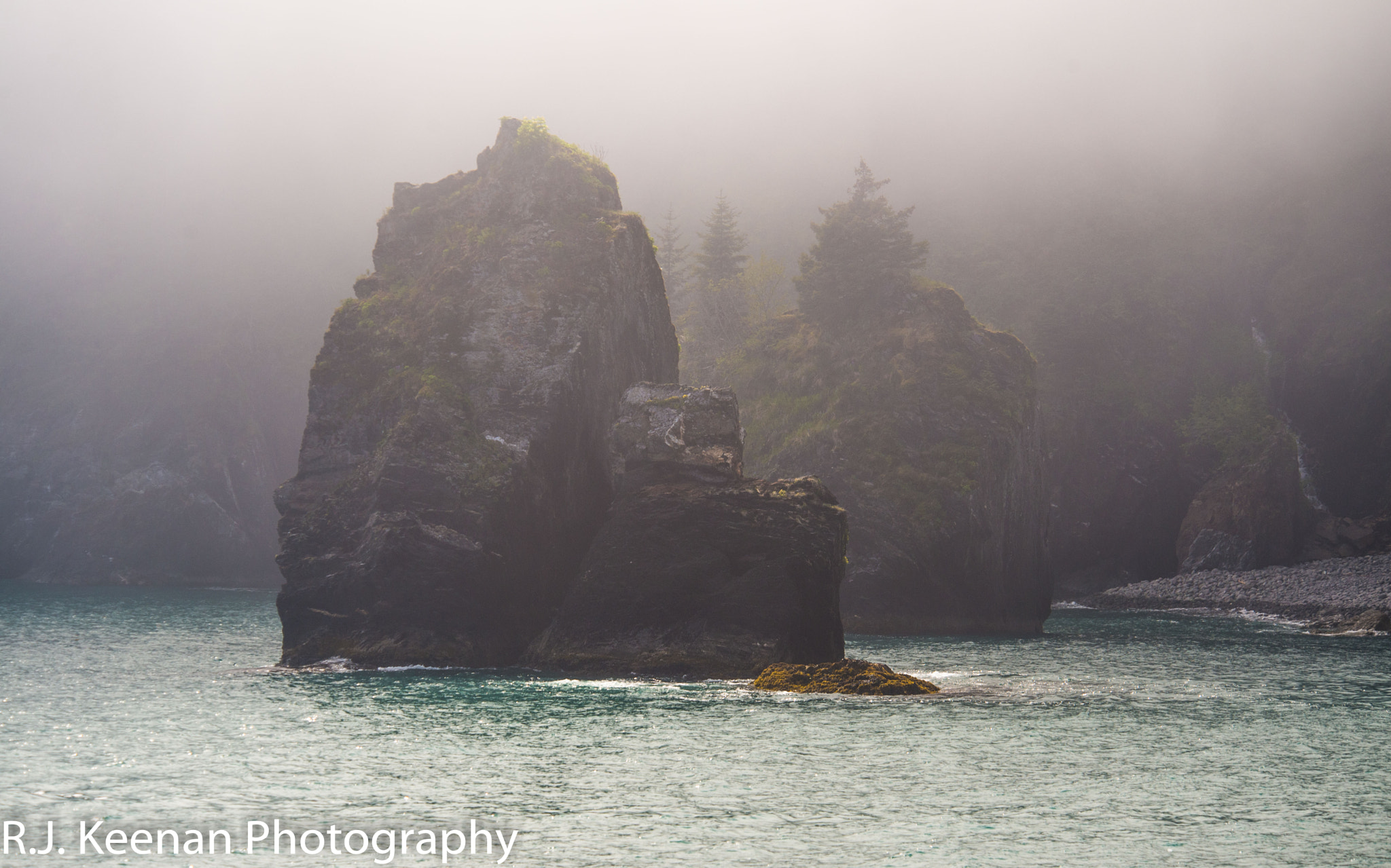 Nikon D600 sample photo. Exposed rocks in fog photography