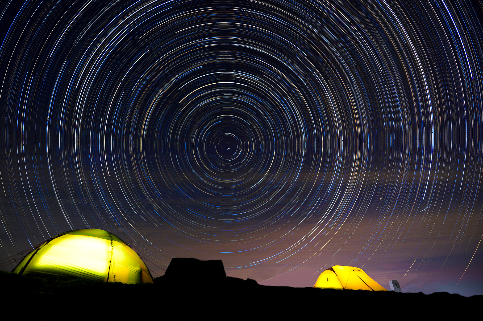 Nikon D4 sample photo. Star trajectory of south korea(mount of taebaeg) photography