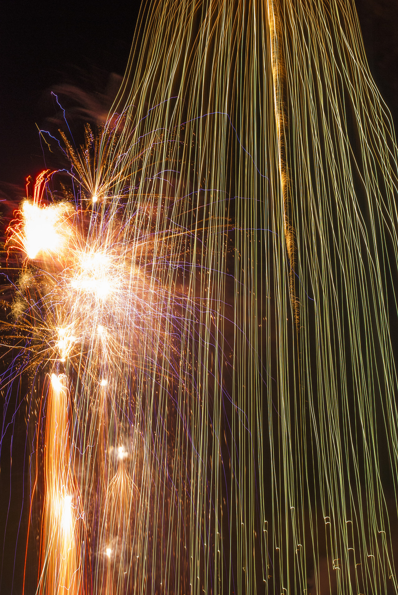 Nikon D80 + Nikon AF-S Nikkor 50mm F1.4G sample photo. Long exposure fire works photography