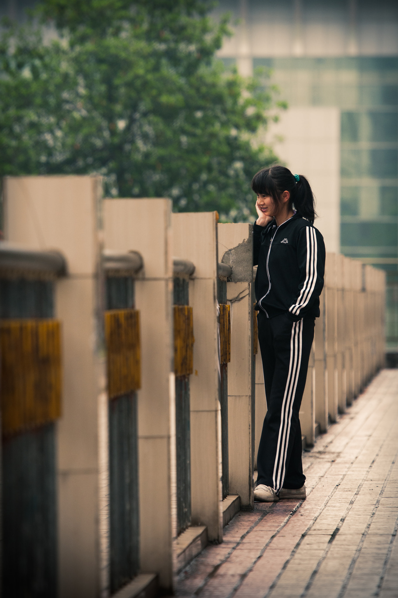 thinking girl