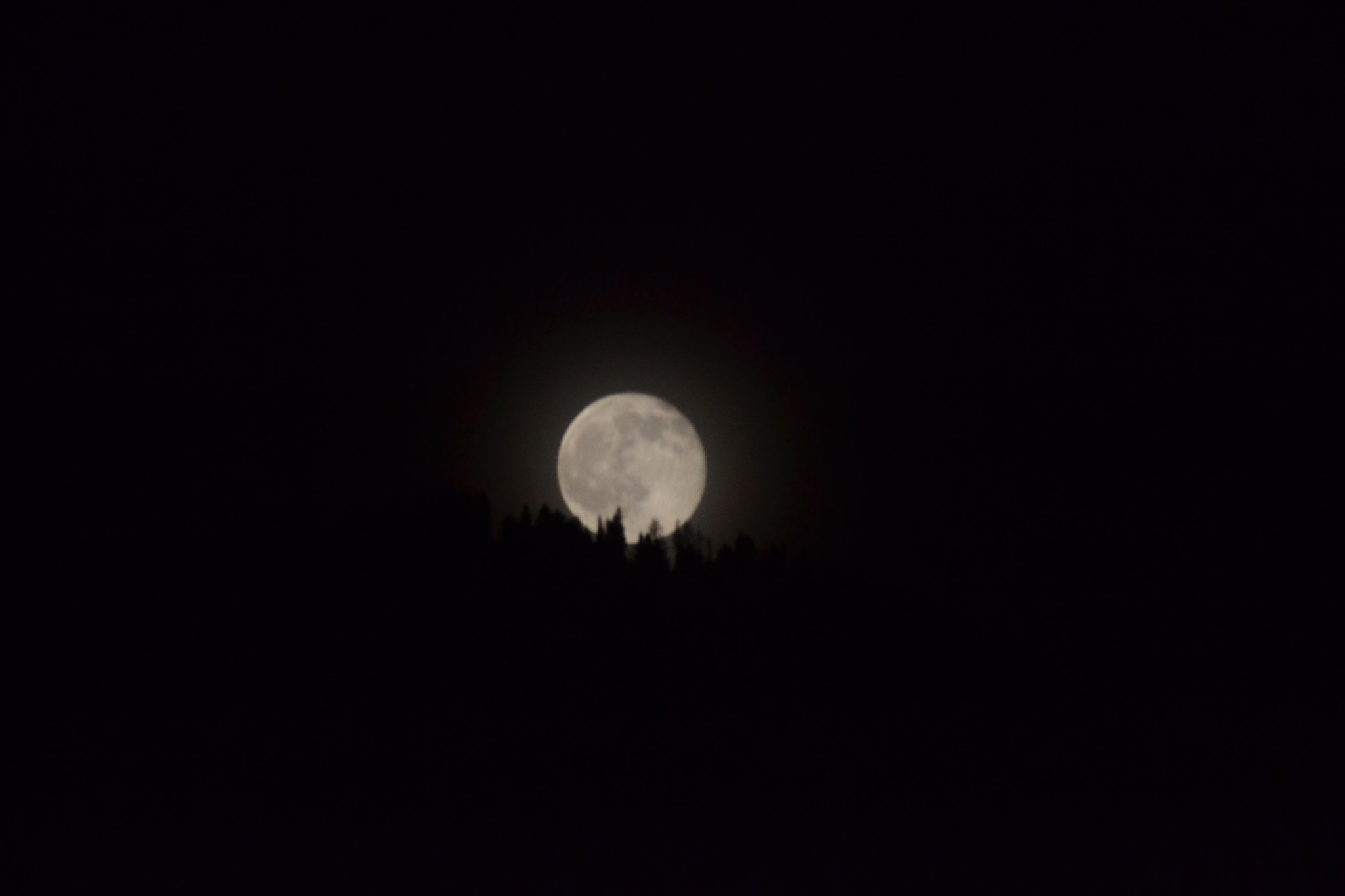 Nikon AF Nikkor 70-300mm F4-5.6G sample photo. Full moon photography