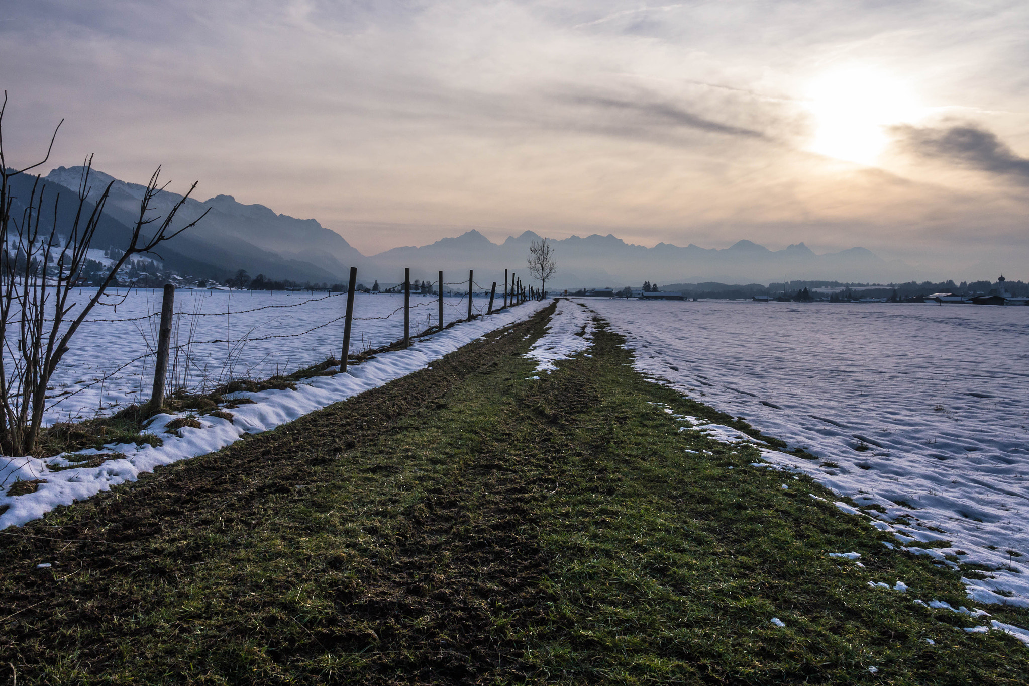 Panasonic Lumix DMC-GH2 sample photo. Winter sunset photography