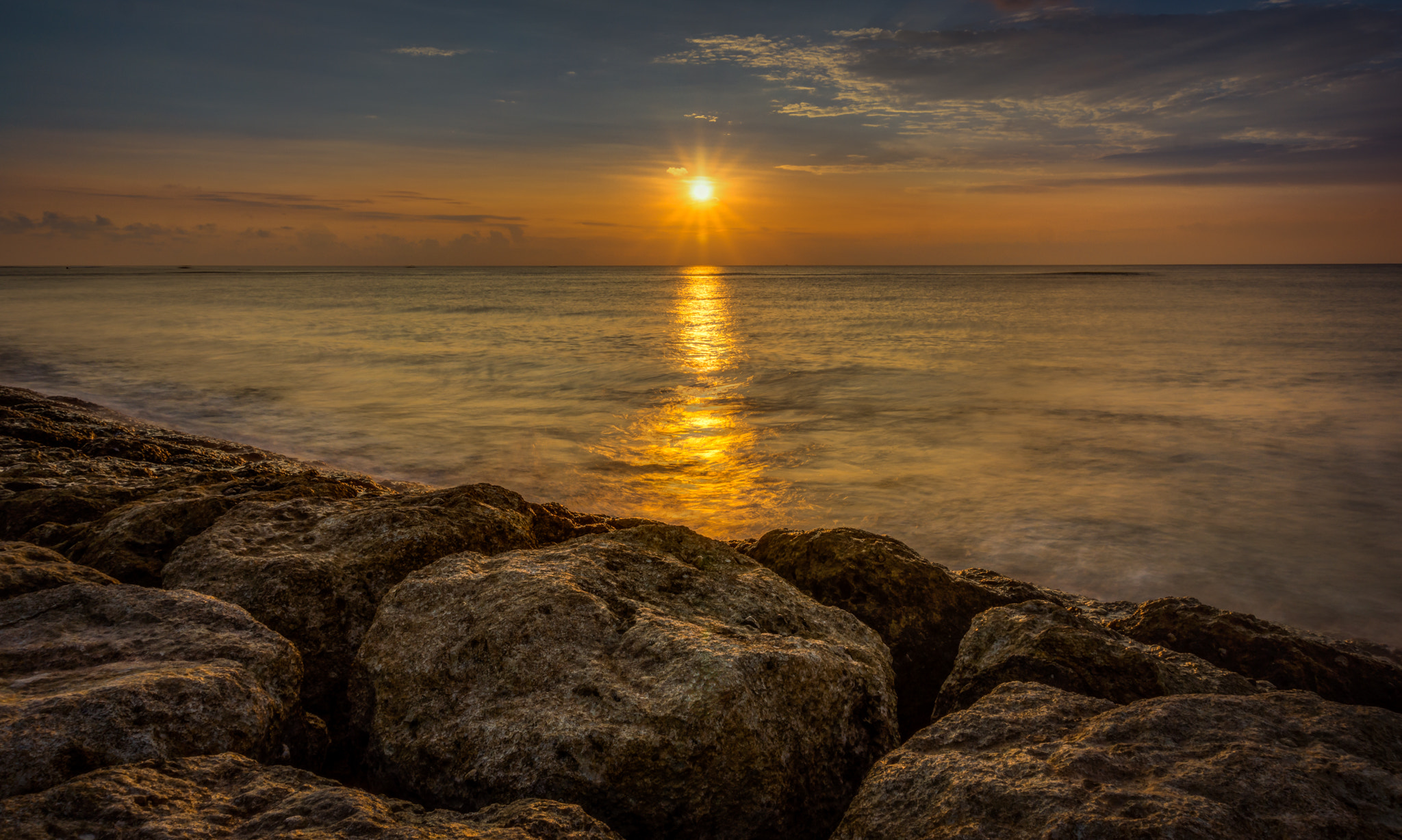 Sony Alpha NEX-7 sample photo. Sunset at breakwater photography