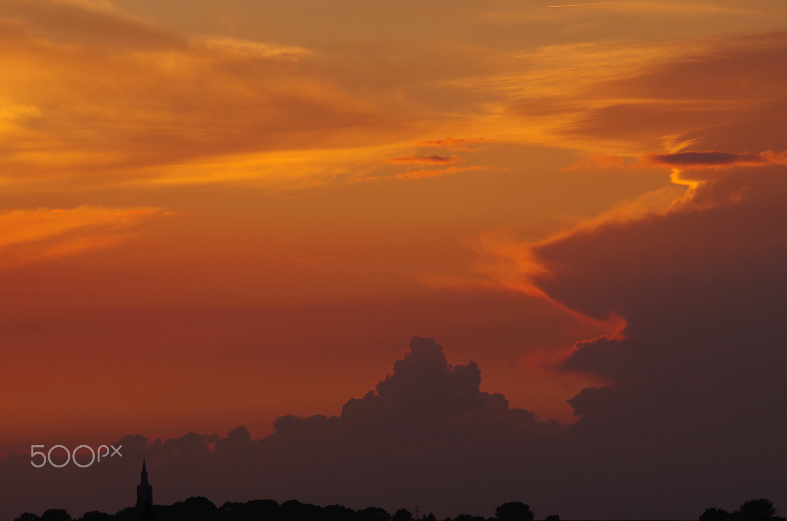 Pentax K-50 sample photo. Simple orange sunset... photography