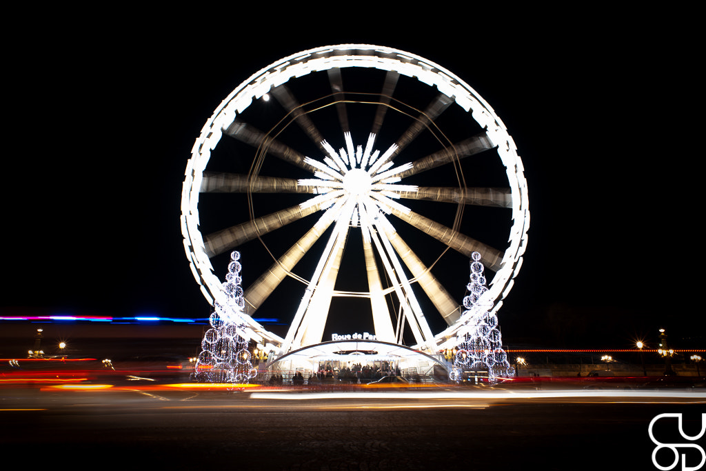 Nikon D700 sample photo. Night wheel photography