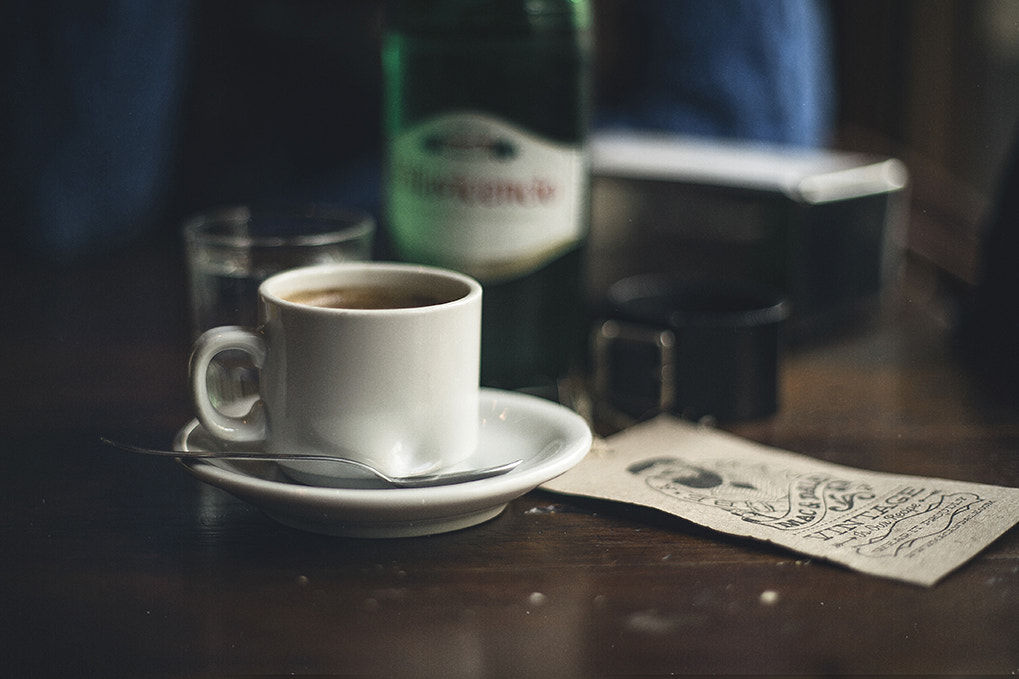 Canon EOS 5D + Canon EF 50mm F1.8 II sample photo. Coffee & water photography
