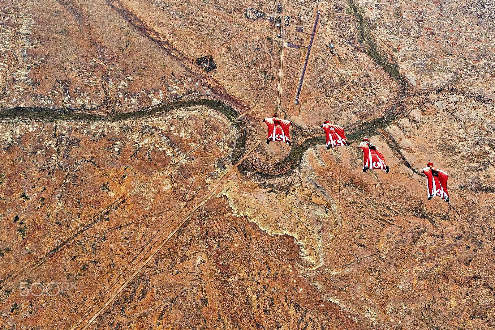 Sony a7S + Sony E 18-55mm F3.5-5.6 OSS sample photo. Wingsuits over the outback photography