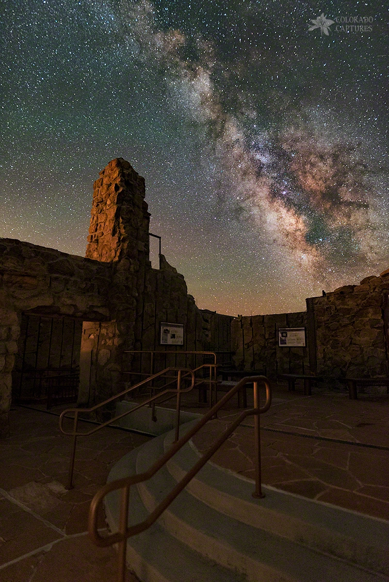 Sony a7S II + Sony 70-400mm F4-5.6 G SSM sample photo. Milky way steps at the crest house ruins photography