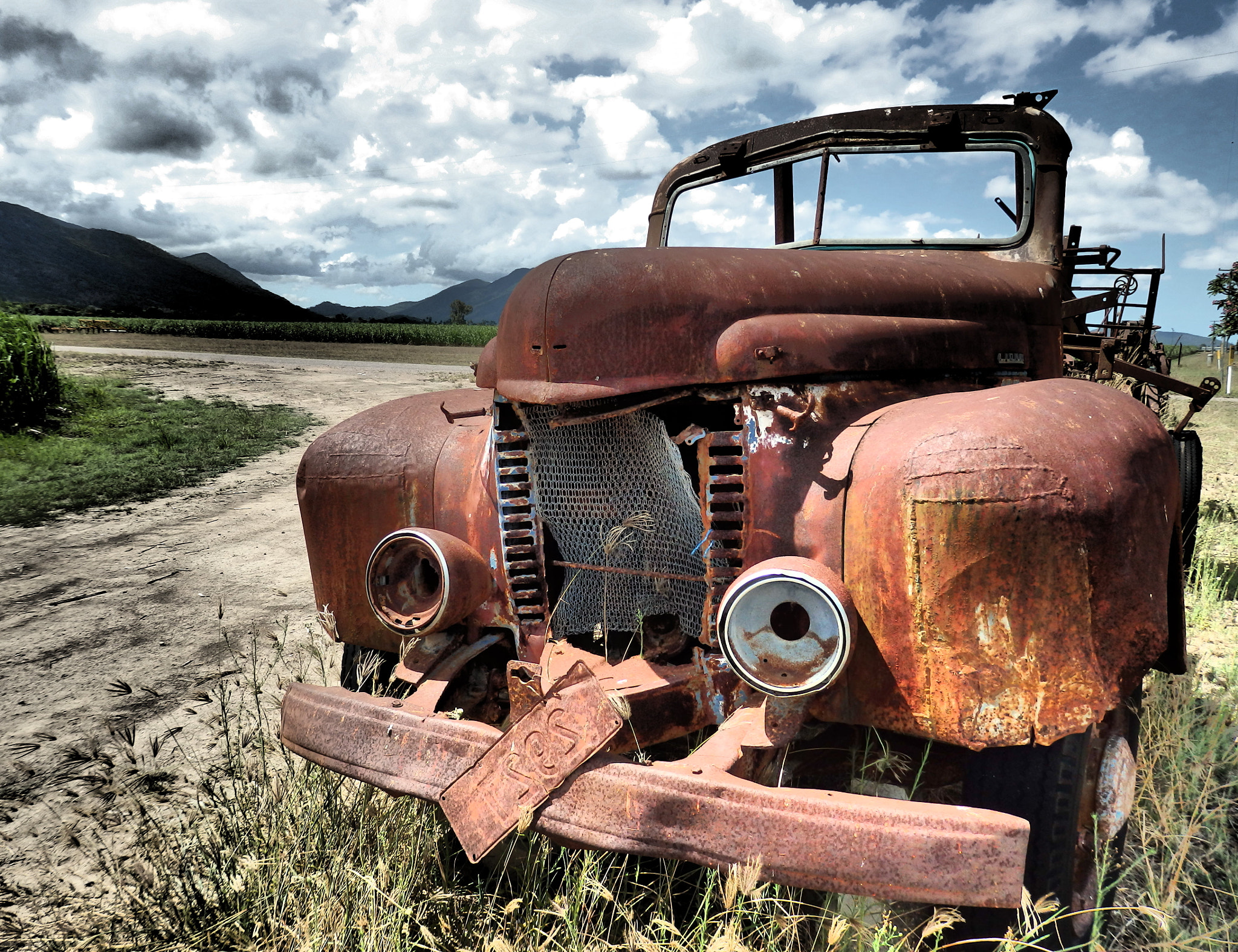 Olympus SH-1 sample photo. The old farm truck photography