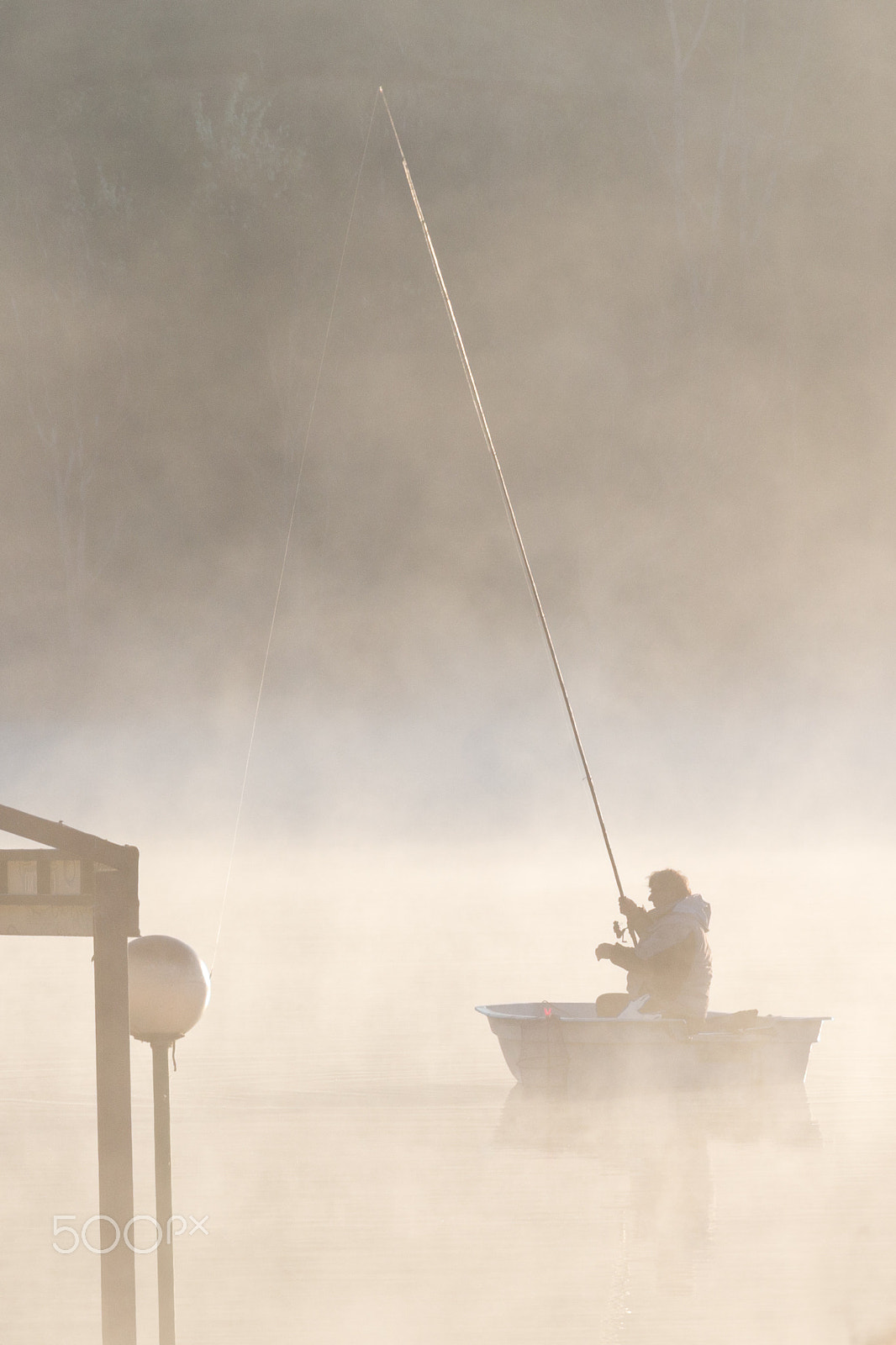 Canon EF 70-200mm F4L IS USM sample photo. Fishing at dawn photography