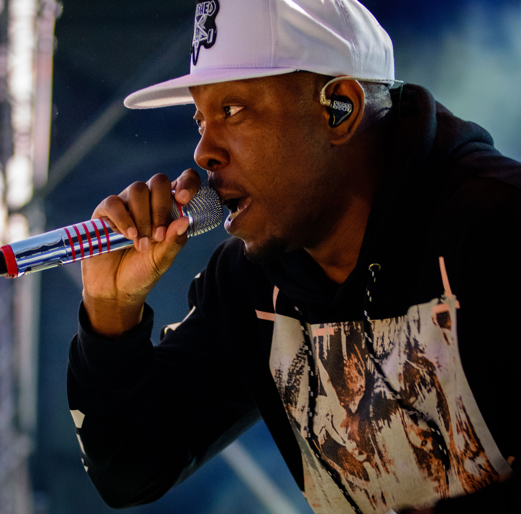 Sigma 70-200mm F2.8 EX DG OS HSM sample photo. Dizzee rascal headlining the manor stage blissfields festival winchester hampshire 02-07-2016 photography