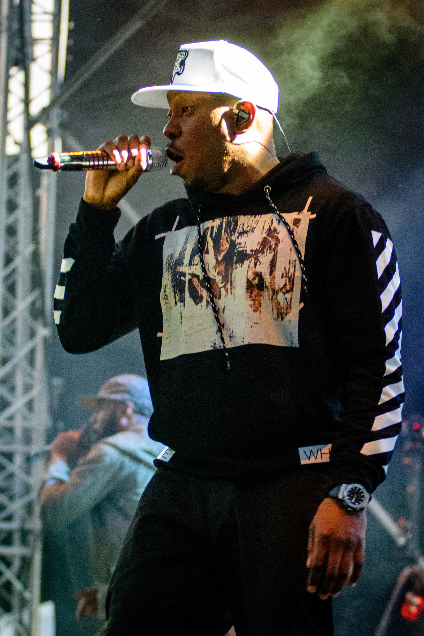 Nikon D7200 + Sigma 70-200mm F2.8 EX DG OS HSM sample photo. Dizzee rascal headlining the manor stage blissfields festival winchester hampshire 02-07-2016 photography