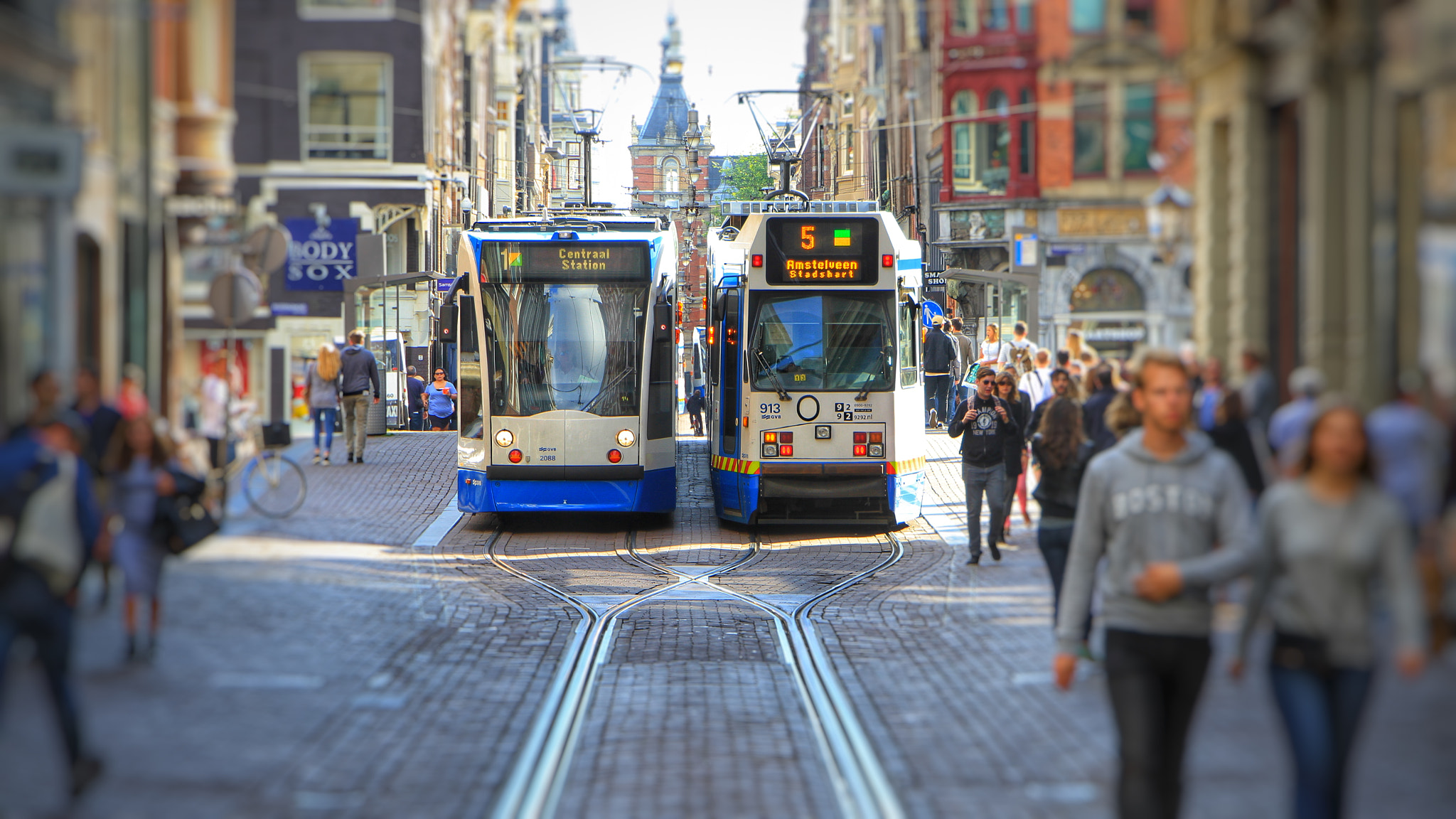 Canon EOS 7D + Canon 18-270mm sample photo. Trams in amsterdam photography