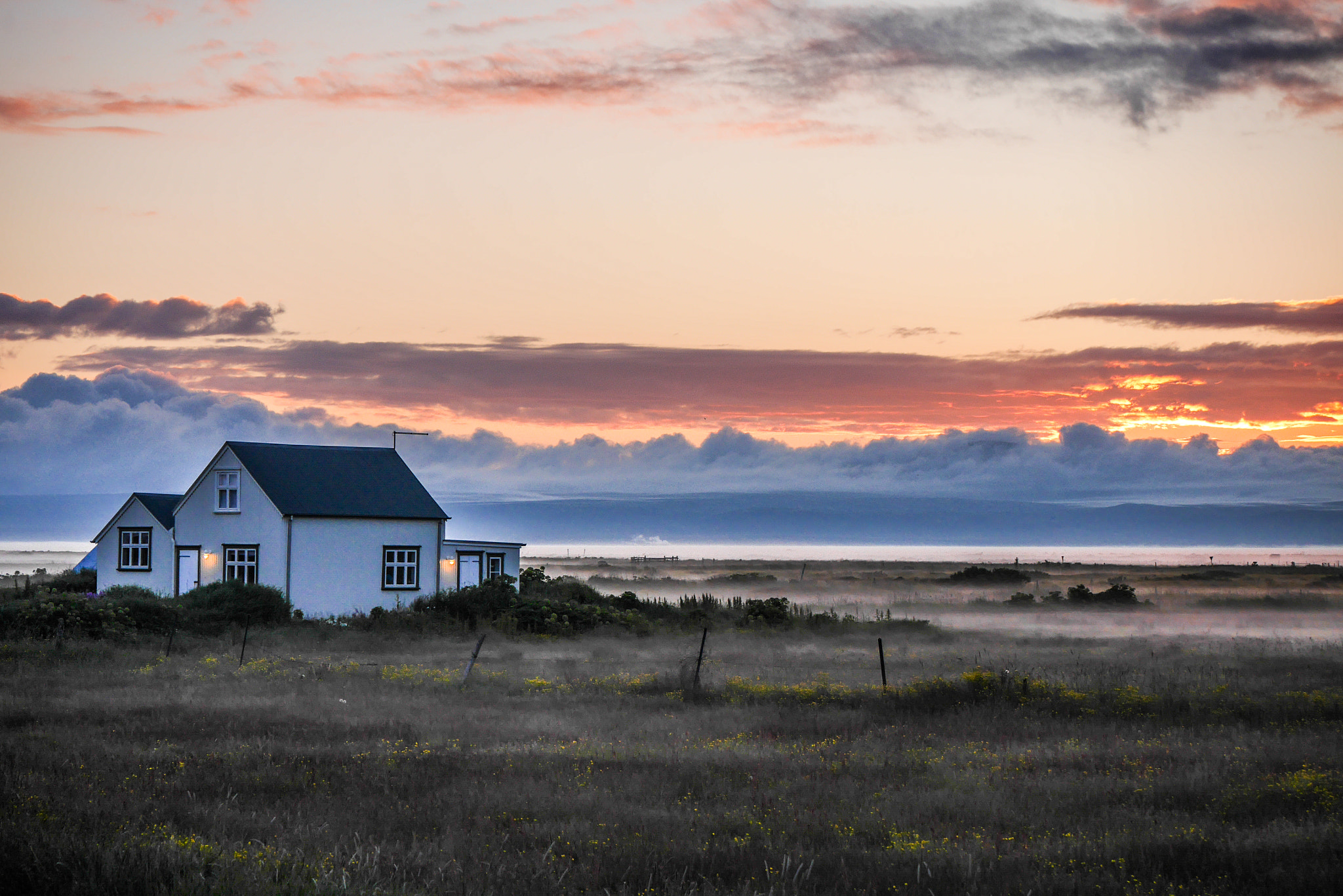 LUMIX G VARIO 45-150/F4.0-5.6 sample photo. Icelandic evening photography