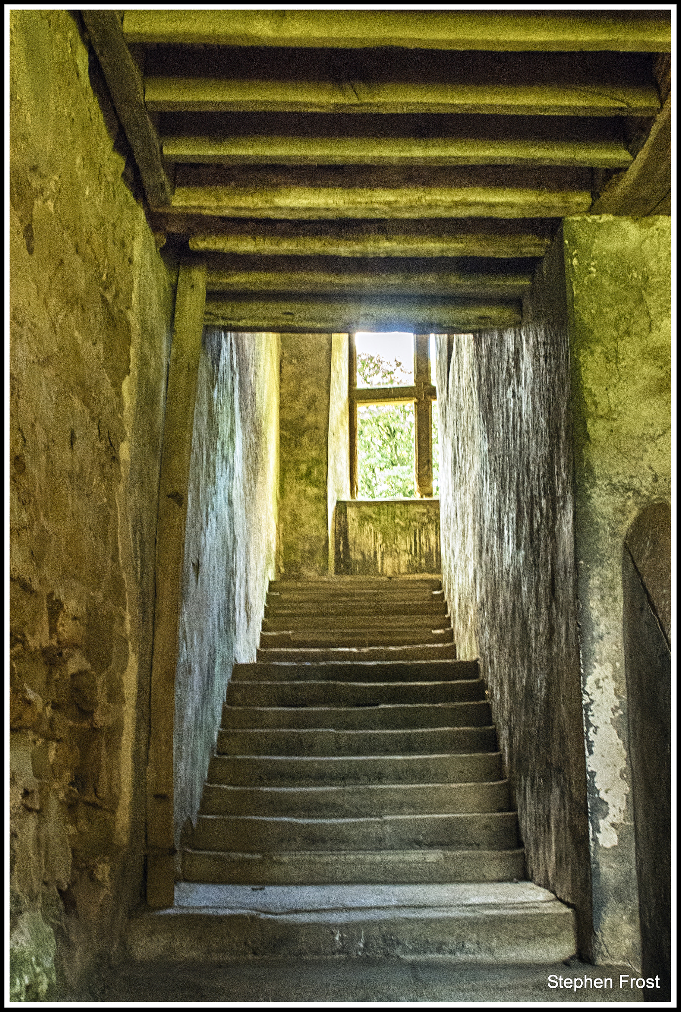 Nikon D7100 + Sigma 24-70mm F2.8 EX DG Macro sample photo. Natural lit stairway  taken at hardwick hall ruins derbyshire uk photography