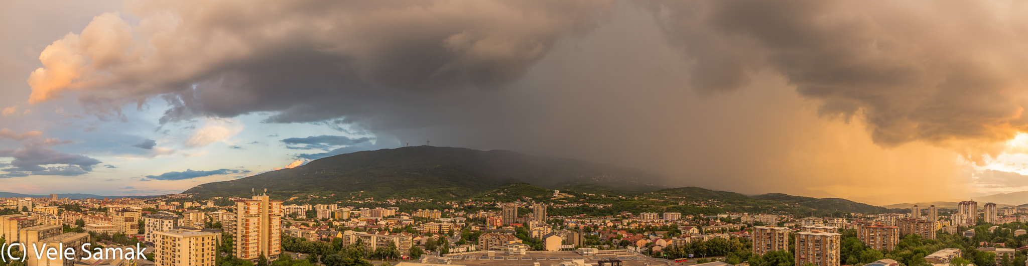 Canon EOS M3 + Canon EF 17-35mm f/2.8L sample photo. Skopje storm panorama photography