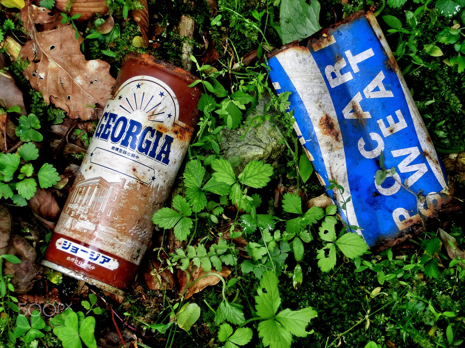CASIO EX-ZR100 sample photo. Rusty cans photography