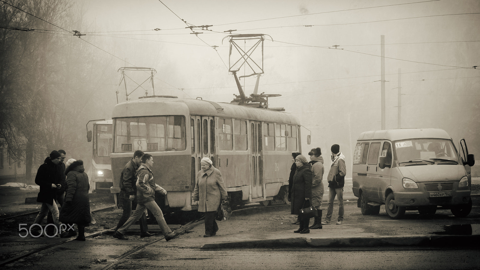 Nikon 1 S1 sample photo. People and city railtrain on town street photography