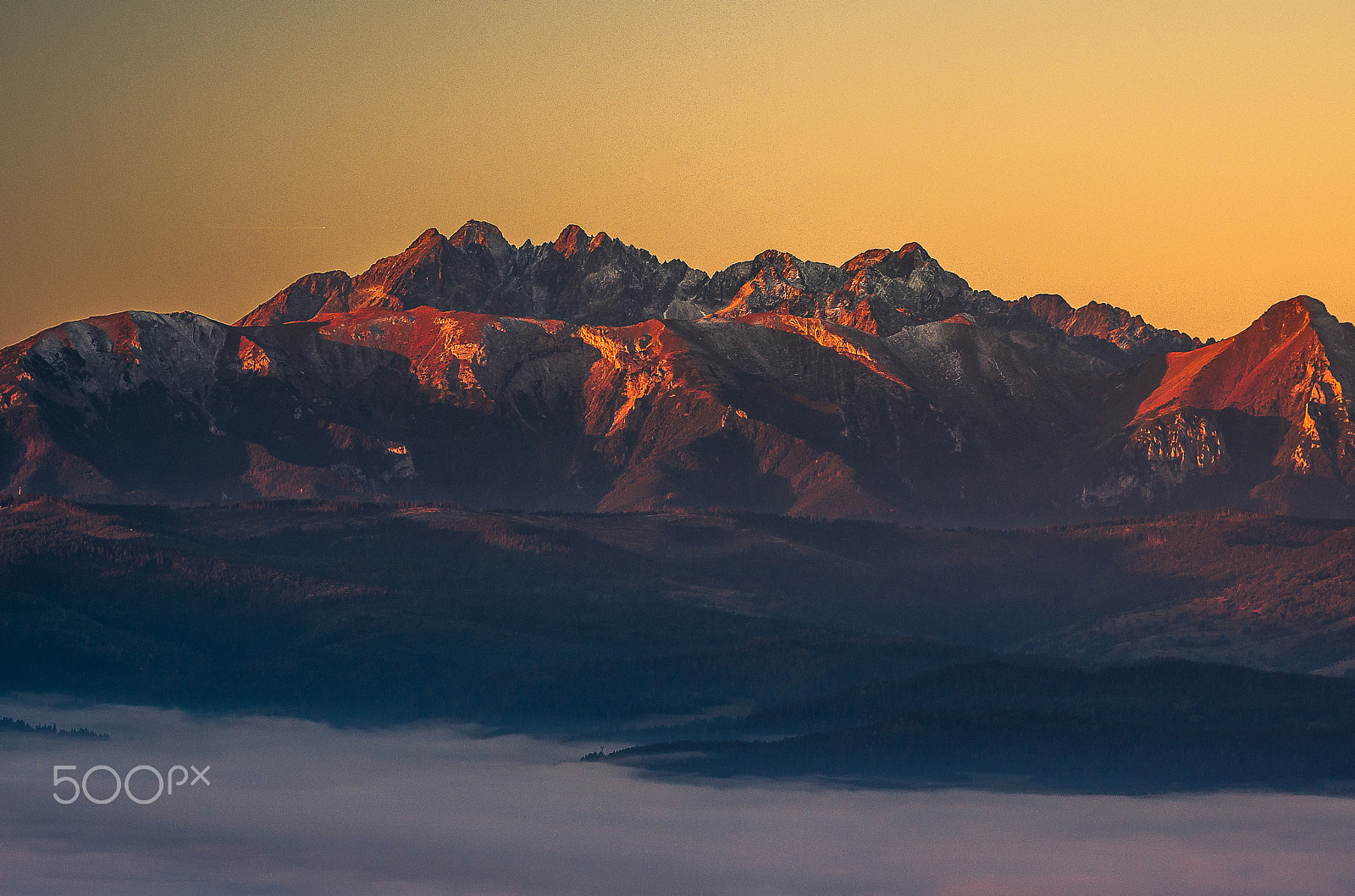 Pentax K-5 II + Pentax smc DA 55-300mm F4.0-5.8 ED sample photo. Tatra mountains at the sea of fog.... photography