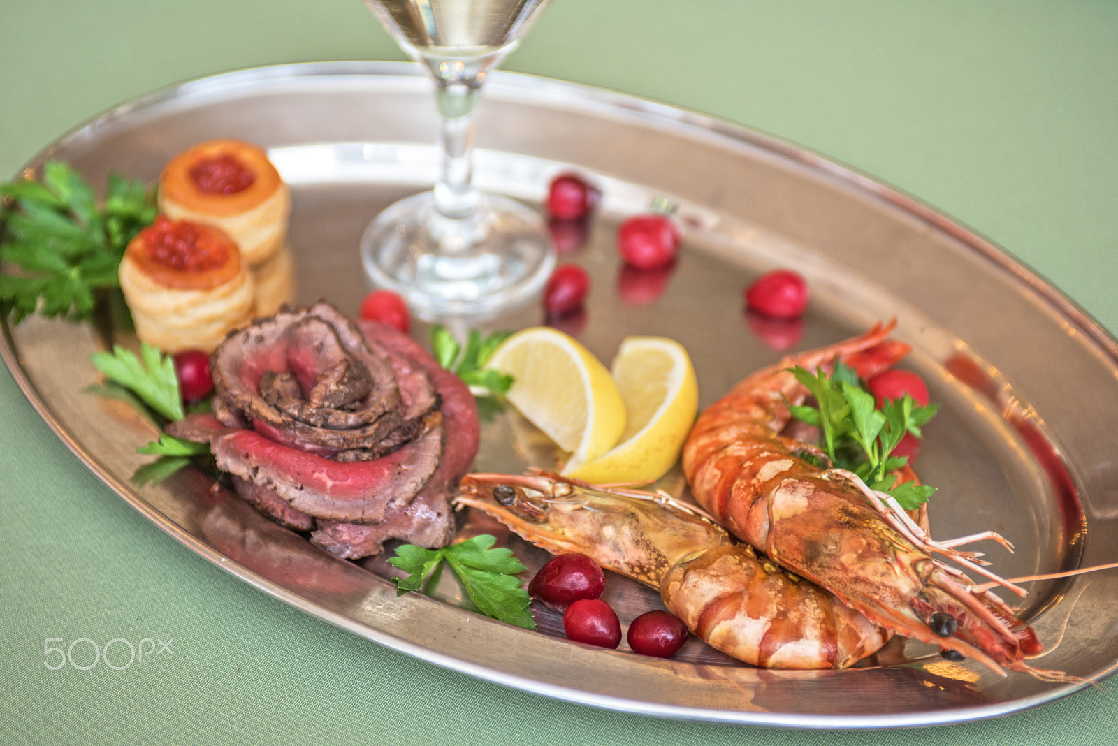 Nikon AF-S Nikkor 28-70mm F2.8 ED-IF sample photo. Grilled shrimps and beef meat photography