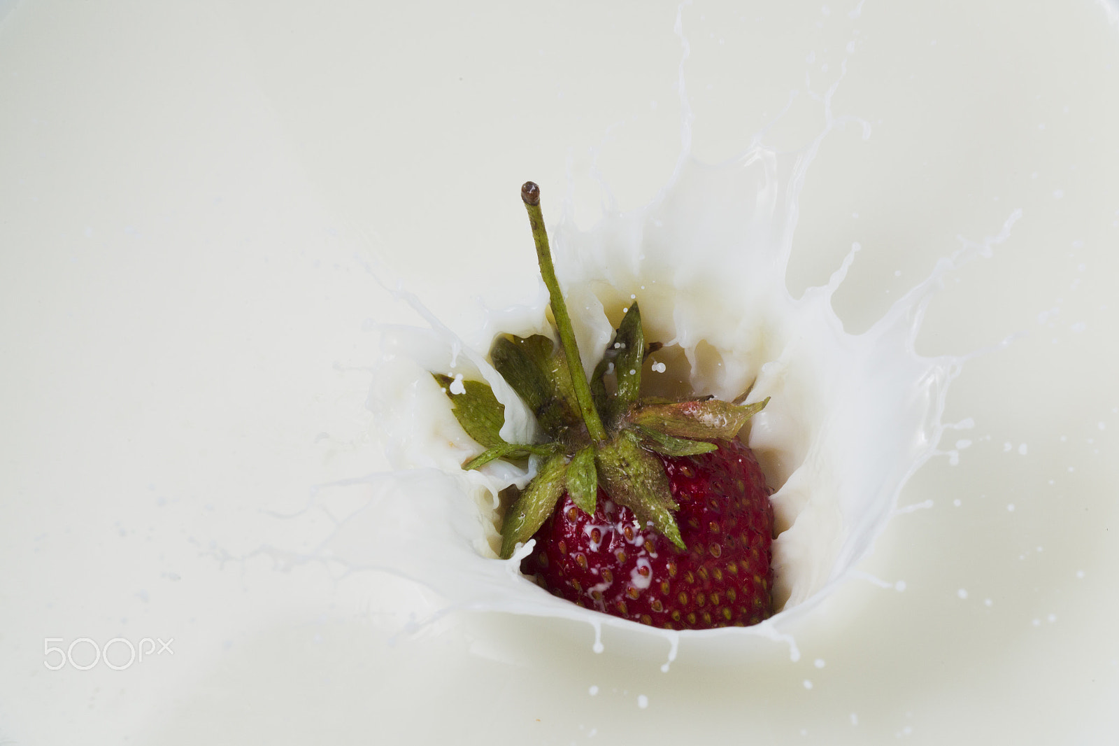 Canon EOS-1D Mark IV sample photo. Red strawberry and white milk photography