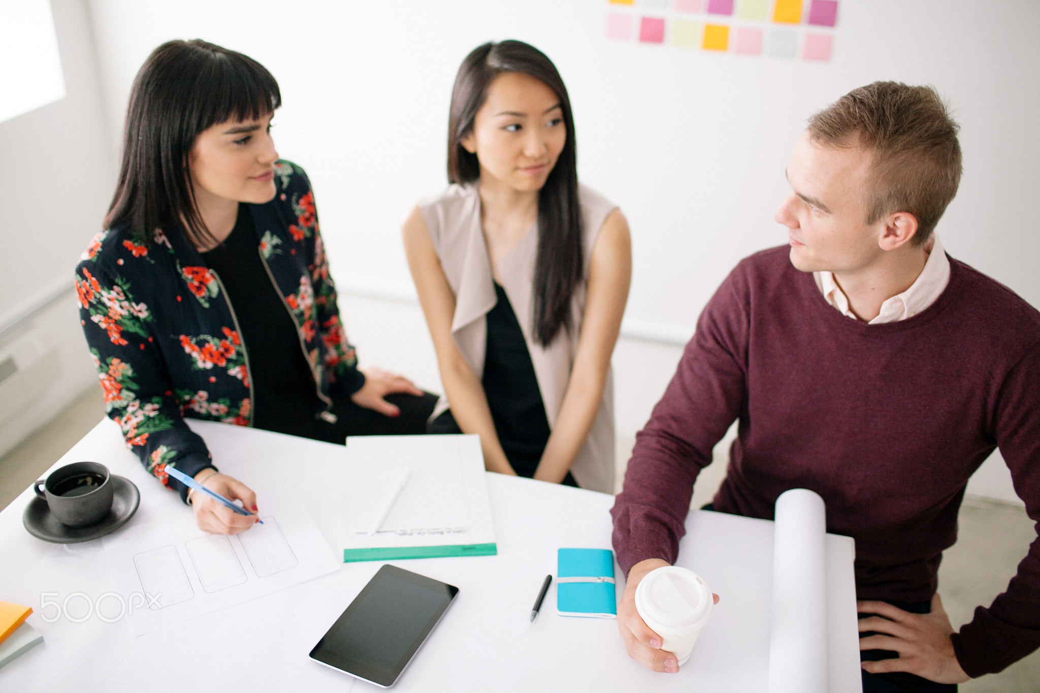 Business meeting in modern office.