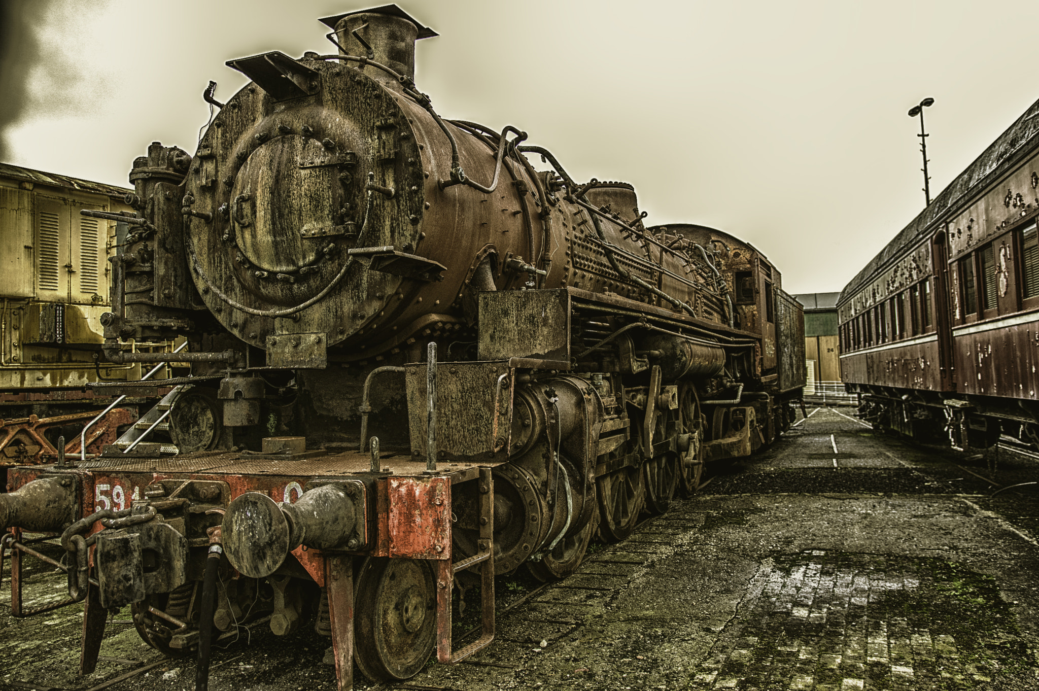 Pentax K-3 II sample photo. Old train photography