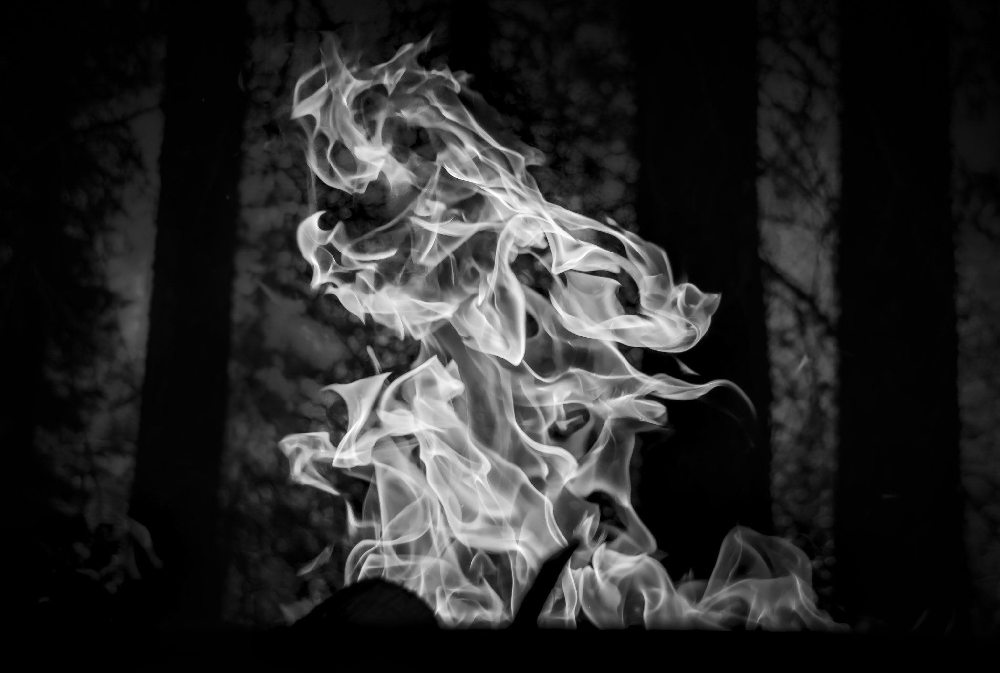 Sony DT 18-250mm F3.5-6.3 sample photo. Faces in fire photography