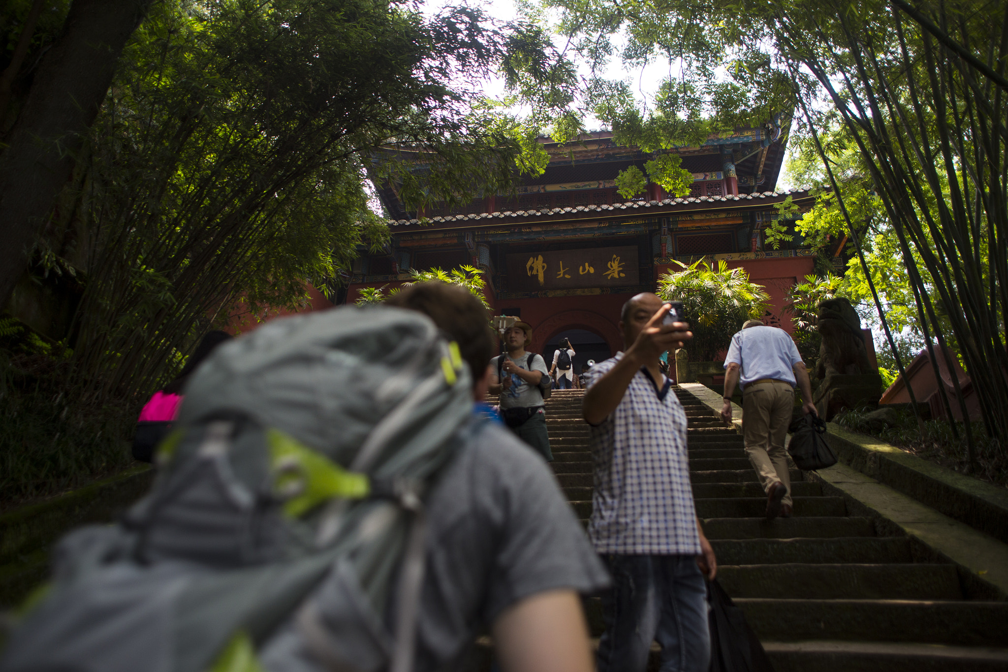Sigma 24mm f/1.8 DG Macro EX sample photo. Walking to temple photography