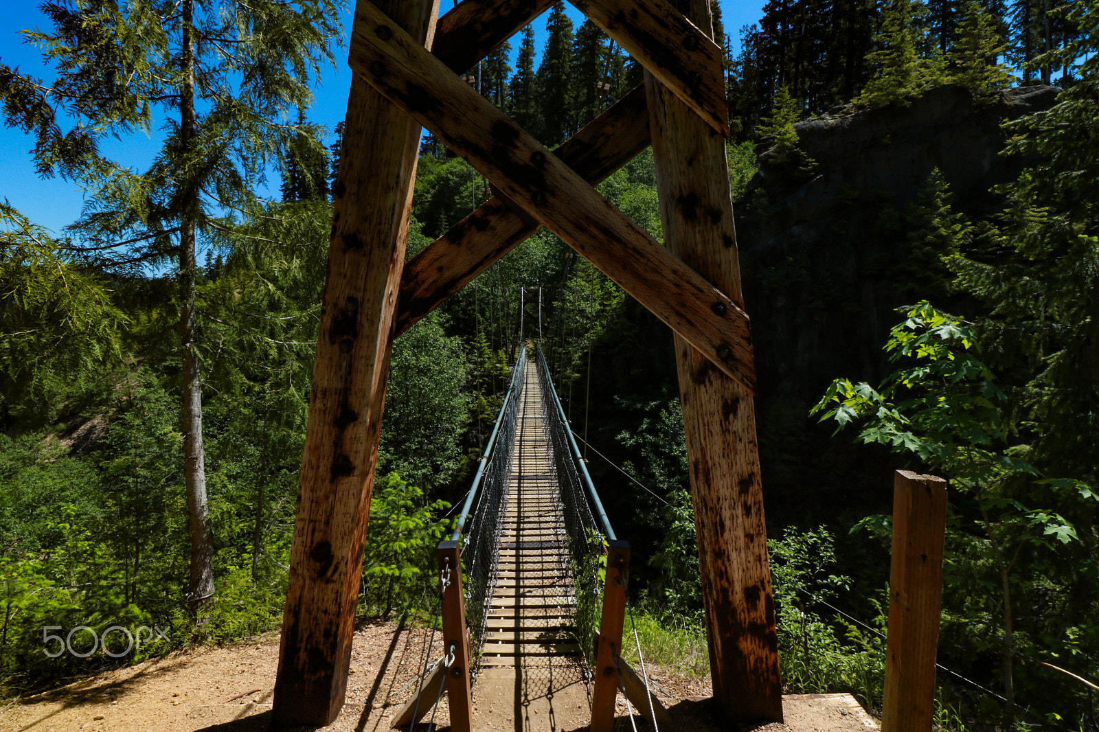 Canon EOS 750D (EOS Rebel T6i / EOS Kiss X8i) sample photo. Lava canyon bridge photography