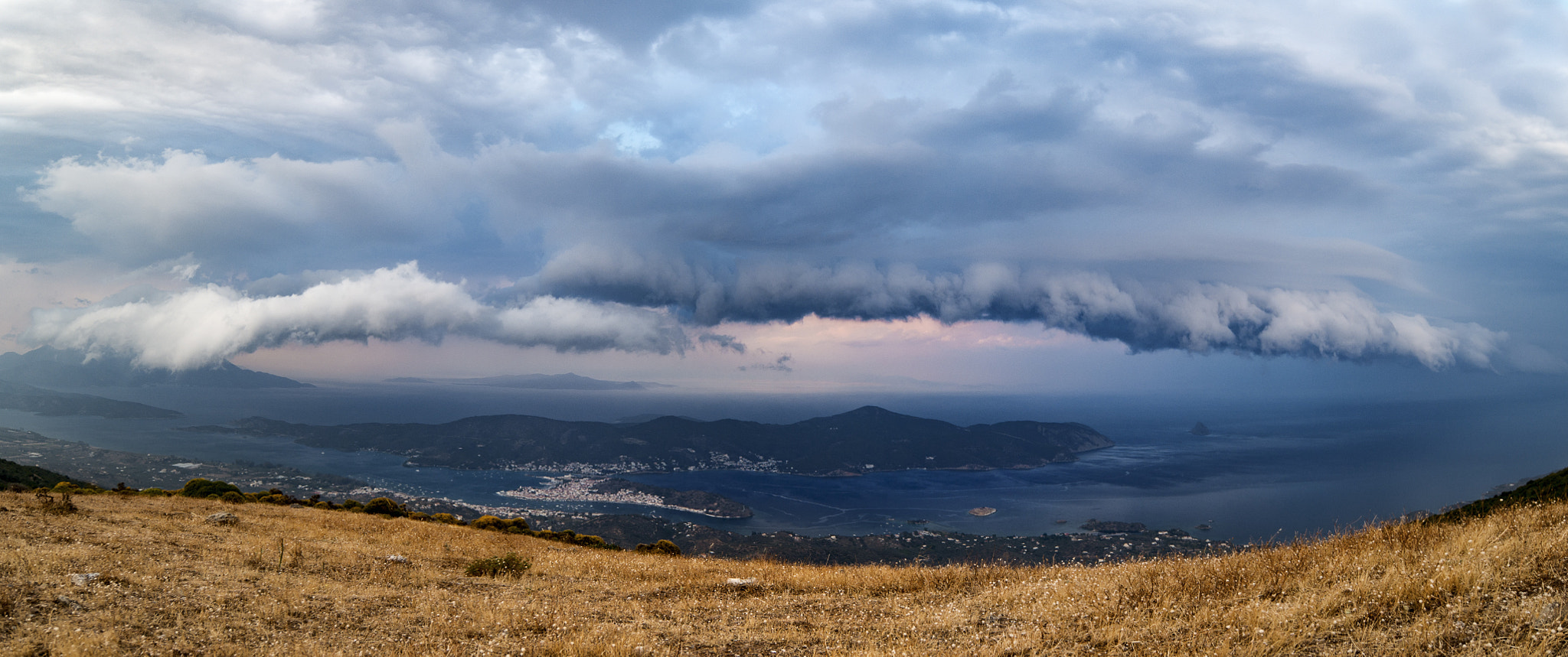 Samsung NX300 + Samsung NX 12-24mm F4-5.6 ED sample photo. Poros island panorama photography