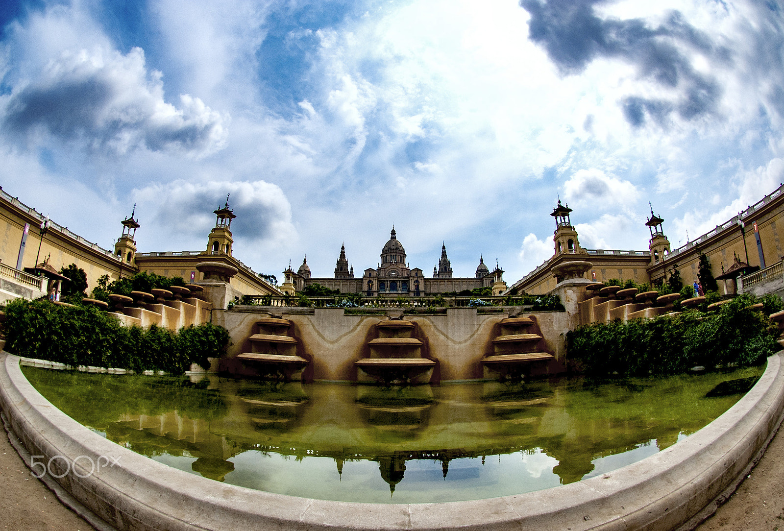Nikon D70 sample photo. Montjuic fountain photography