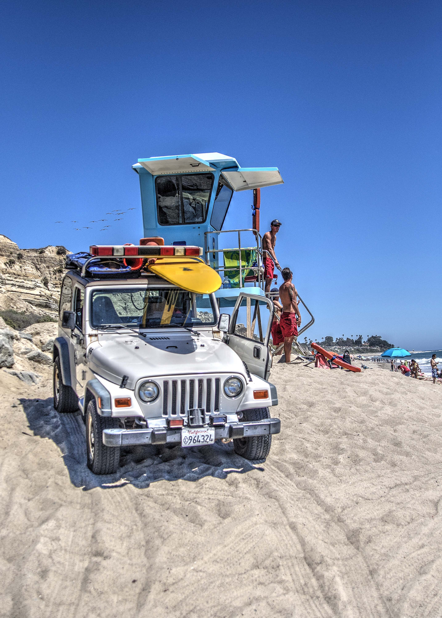 Nikon AF Nikkor 24-85mm F2.8-4D IF sample photo. Lifeguards in action in sunny san clemente, california photography