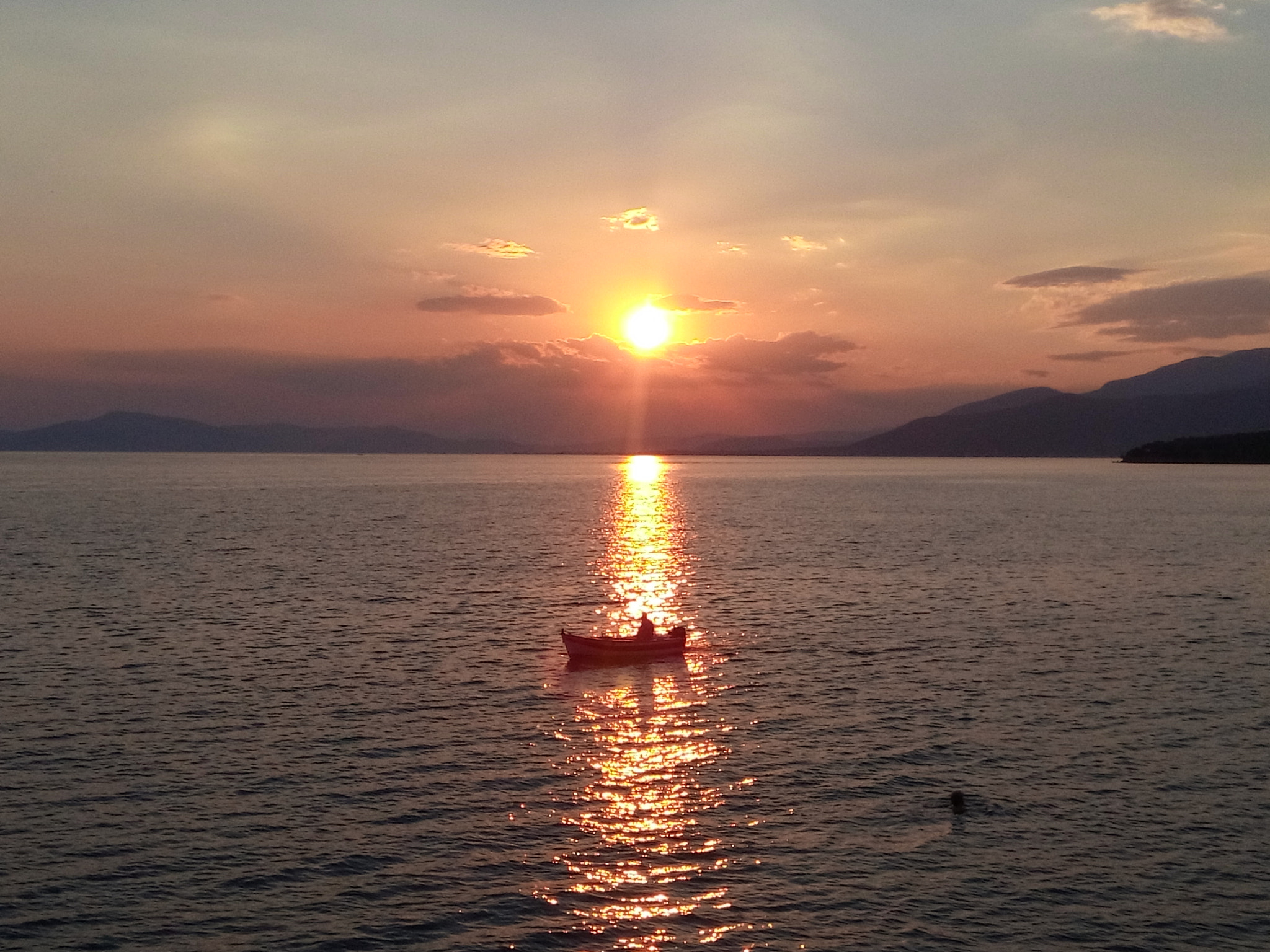 LG LBello sample photo. Boat on the sunset.. photography