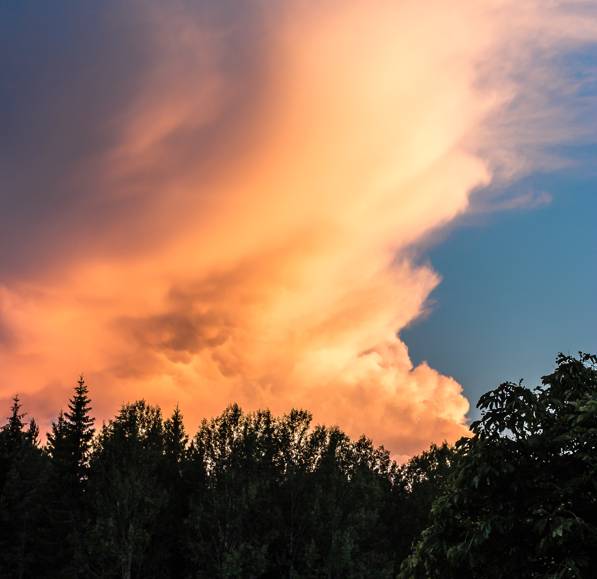 Canon EOS 70D + Canon EF 35mm F1.4L USM sample photo. Sunset is lighting up the clouds photography
