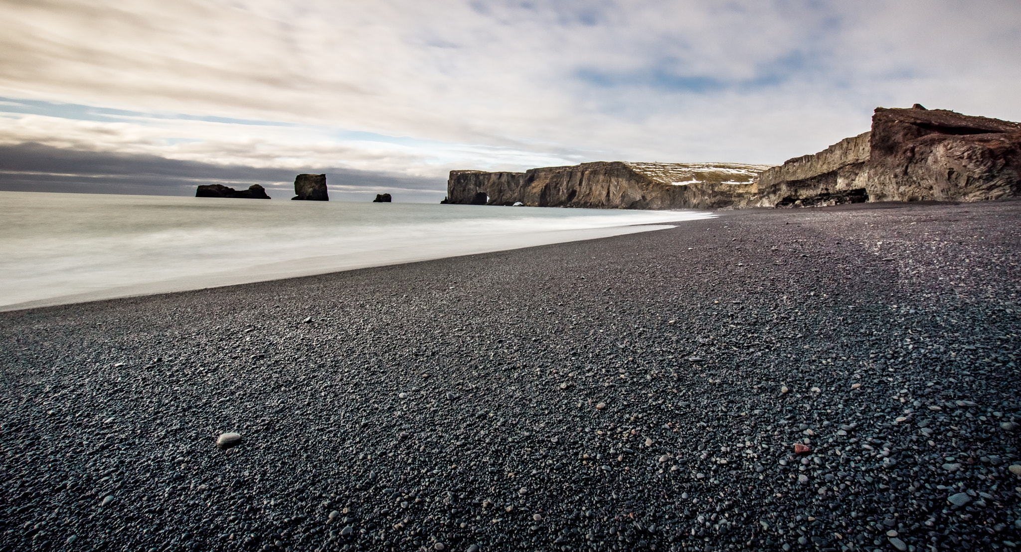 Sony SLT-A65 (SLT-A65V) + Sigma 10-20mm F3.5 EX DC HSM sample photo. Kirkjufjara beach photography