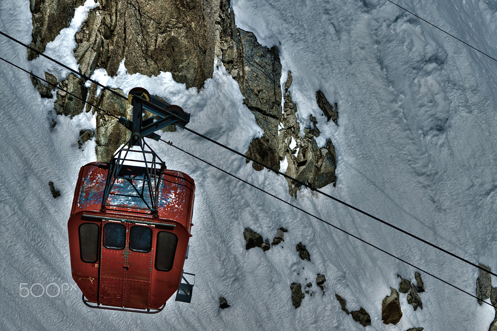 Sony ILCA-77M2 sample photo. Old cablecar in chamonix mont blanc photography