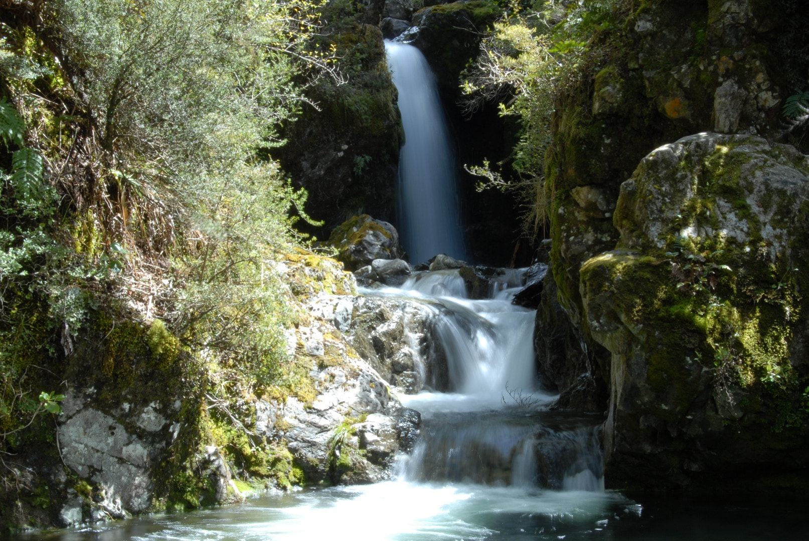 Nikon D200 sample photo. Avalanche creek falls, arthurs pass photography