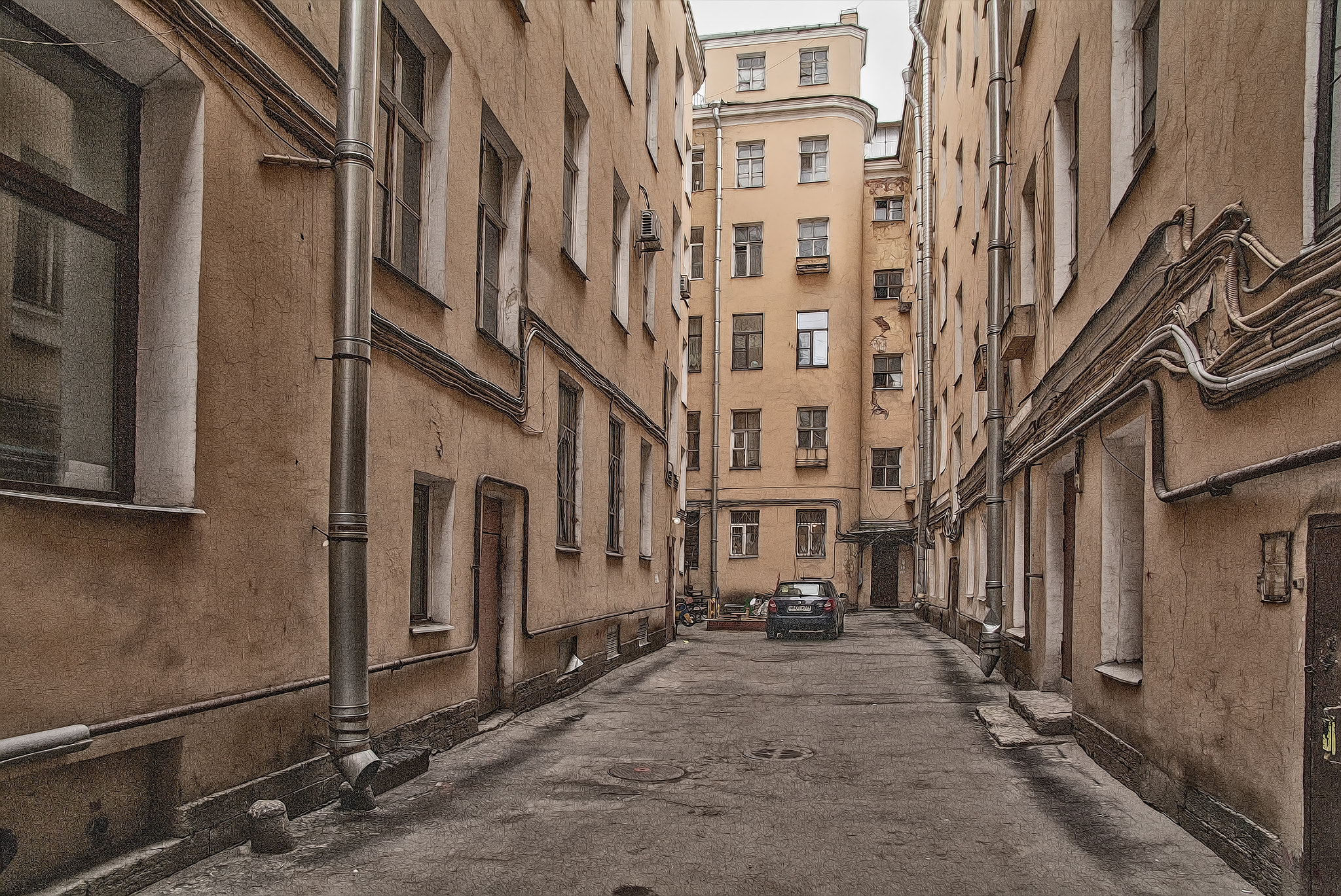 Pentax smc DA 14mm F2.8 ED (IF) sample photo. Питерские дворы photography