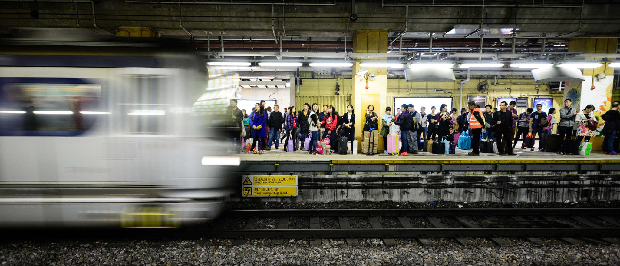 Nikon D610 + Nikon AF Nikkor 20mm F2.8D sample photo. Train is approching photography