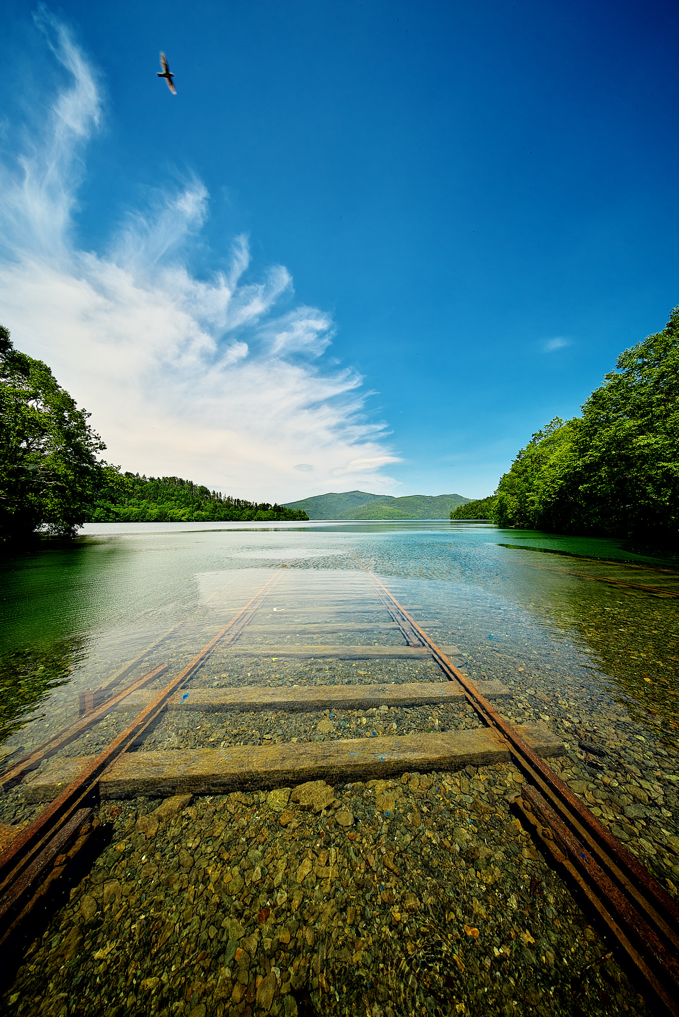 Sony a7S sample photo. Railway under the lake 2016 3 photography