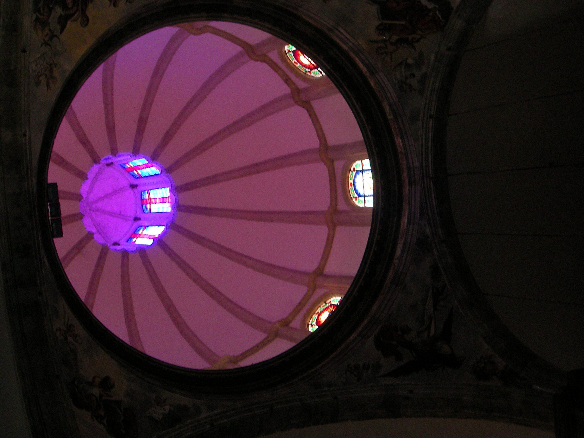 SANYO E60 sample photo. Church ceiling photography
