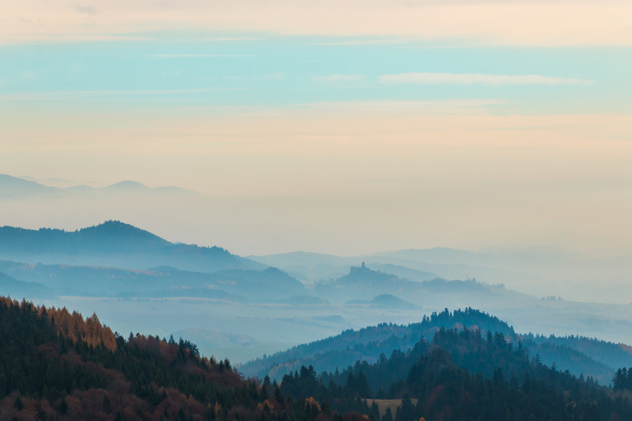 Canon EF 70-210mm f/3.5-4.5 USM sample photo. View from wysoka in pieniny mountians photography